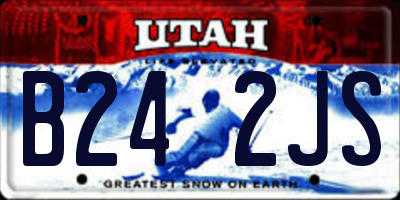 UT license plate B242JS