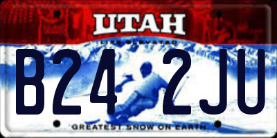 UT license plate B242JU
