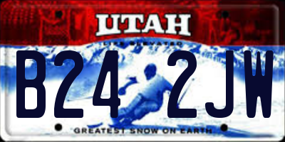 UT license plate B242JW