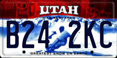 UT license plate B242KC