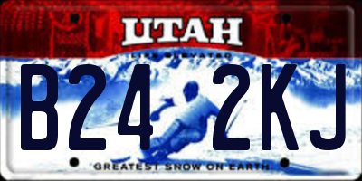 UT license plate B242KJ