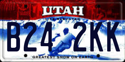 UT license plate B242KK