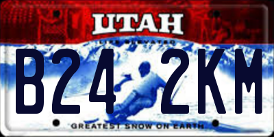 UT license plate B242KM
