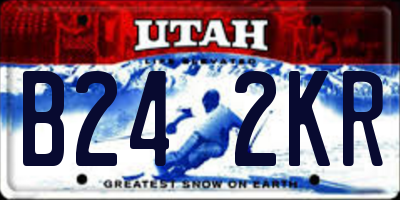 UT license plate B242KR