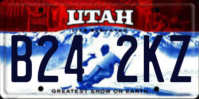 UT license plate B242KZ