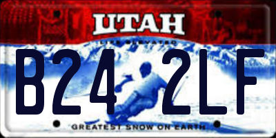UT license plate B242LF