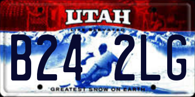 UT license plate B242LG