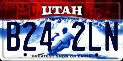 UT license plate B242LN