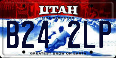 UT license plate B242LP