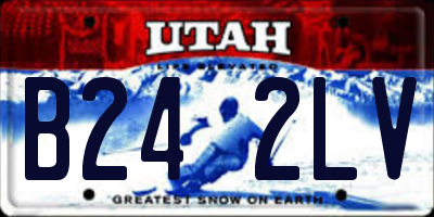 UT license plate B242LV