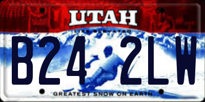 UT license plate B242LW