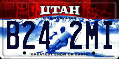 UT license plate B242MI