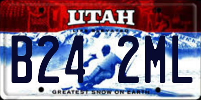 UT license plate B242ML