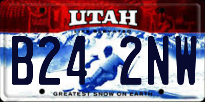 UT license plate B242NW