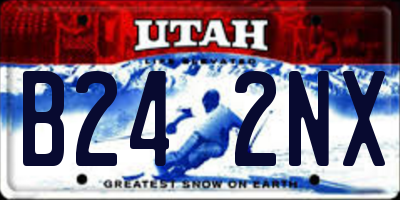 UT license plate B242NX