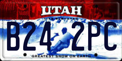 UT license plate B242PC
