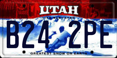 UT license plate B242PE