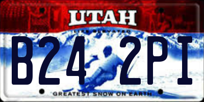 UT license plate B242PI