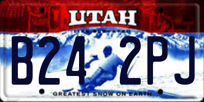 UT license plate B242PJ