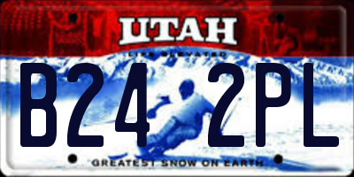 UT license plate B242PL