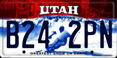 UT license plate B242PN