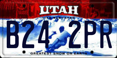 UT license plate B242PR