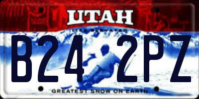UT license plate B242PZ