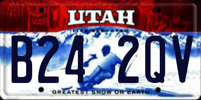 UT license plate B242QV