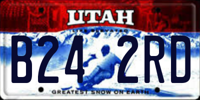 UT license plate B242RD