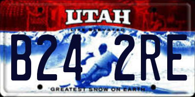 UT license plate B242RE