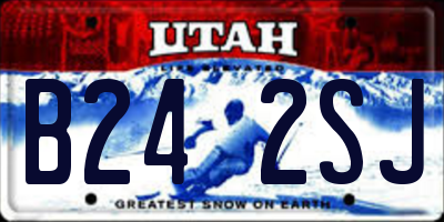 UT license plate B242SJ