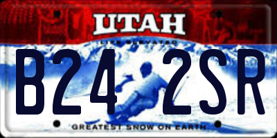 UT license plate B242SR