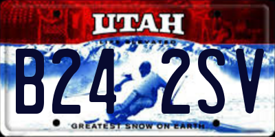 UT license plate B242SV