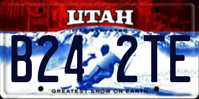 UT license plate B242TE