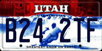 UT license plate B242TF