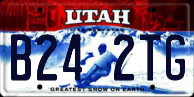 UT license plate B242TG