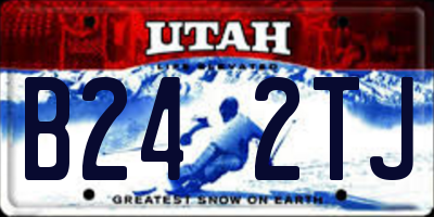 UT license plate B242TJ