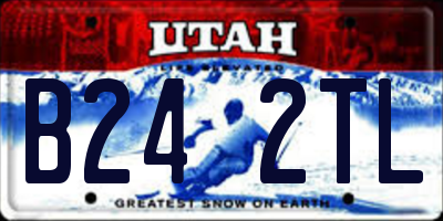 UT license plate B242TL