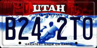 UT license plate B242TO