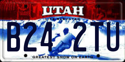 UT license plate B242TU