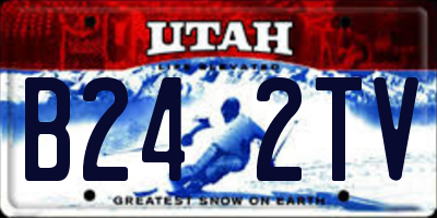 UT license plate B242TV
