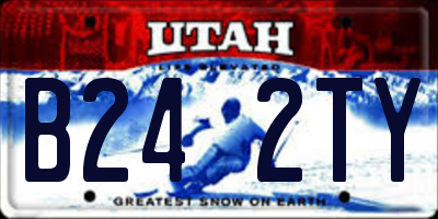 UT license plate B242TY