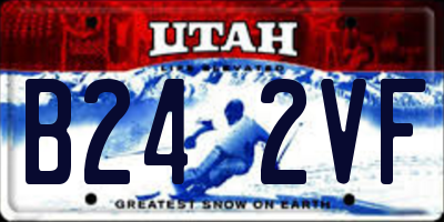 UT license plate B242VF