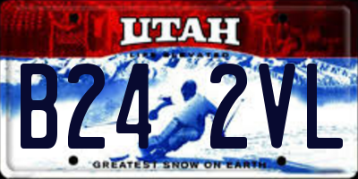 UT license plate B242VL