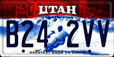 UT license plate B242VV