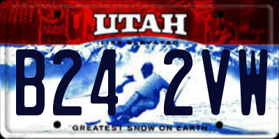 UT license plate B242VW