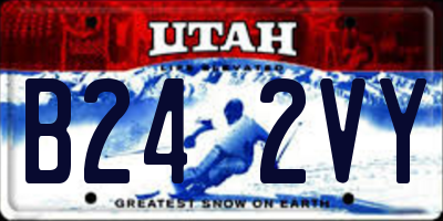 UT license plate B242VY
