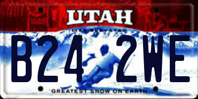 UT license plate B242WE