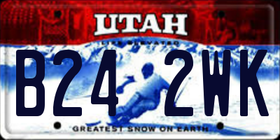 UT license plate B242WK