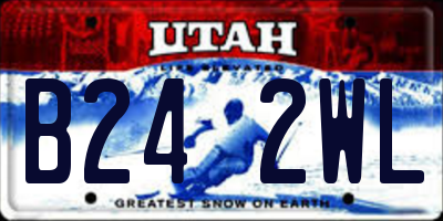 UT license plate B242WL